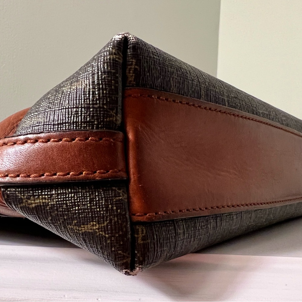 Authentic YSL Canvas and Leather Striped Tote Bag - Picture 13 of 16